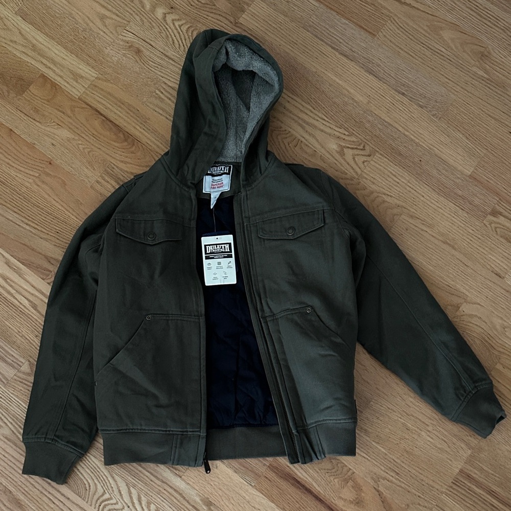Duluth Trading Co Dark Green Hooded Jacket